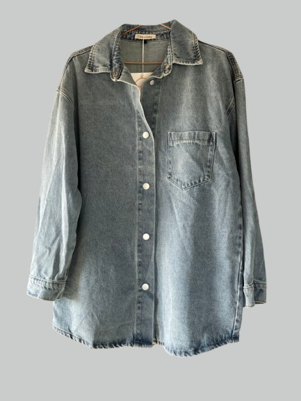 Scala Denim Skjorte Jakke Oversize