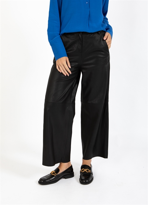 Leather Pants Sort Petra Fit 