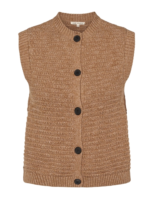 Saga Knit Vest Incense Melange