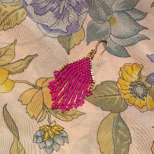 Flair Guld Ørering Pink