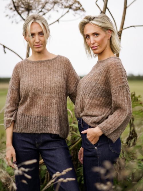 Mette Pullover Brown Melange