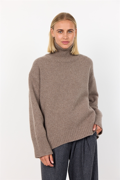 Perle 3 Taupe Grey Melange Pullover