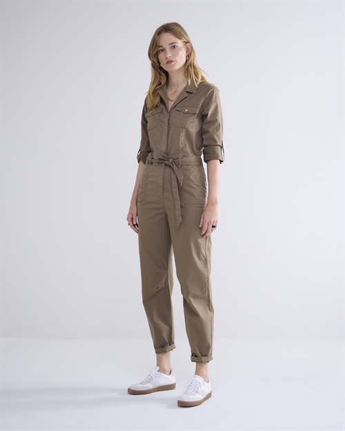 Olive Jumpsuit Tencel Butter Twill