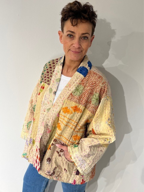 Gitte Kantha Jacket Beige G 