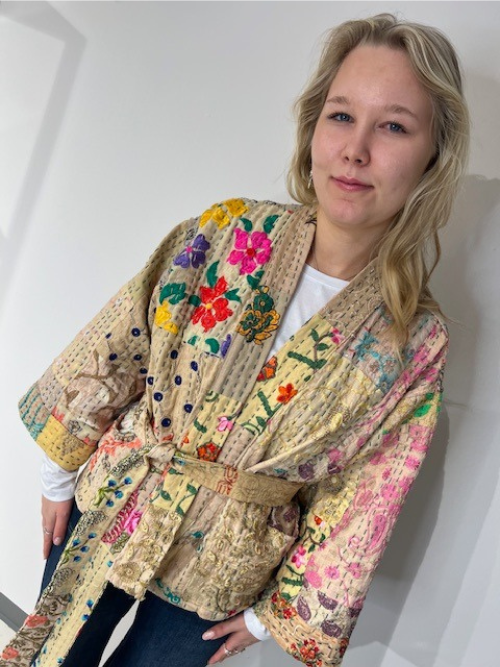  Gitte Kantha Jacket Beige H 